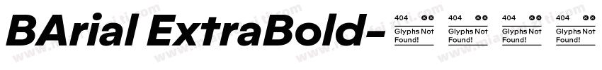 BArial ExtraBold字体转换